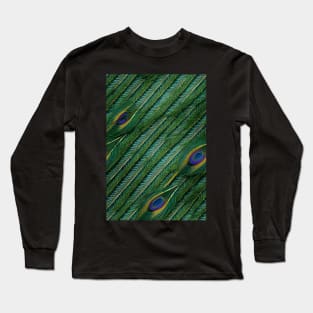 Beautiful colorful Peacock feather pattern - perfect for birdlovers #2 Long Sleeve T-Shirt